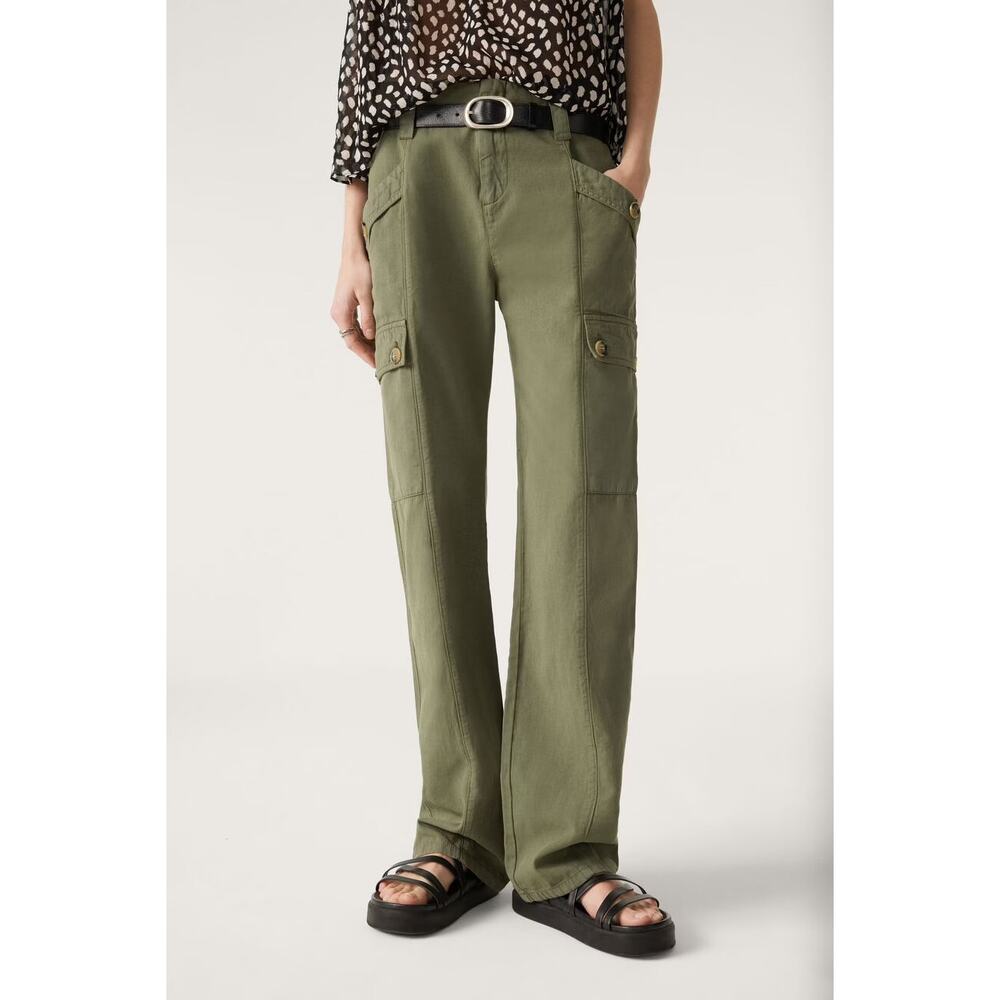 Ba&sh Dada Cargo Pants in Kaki Green